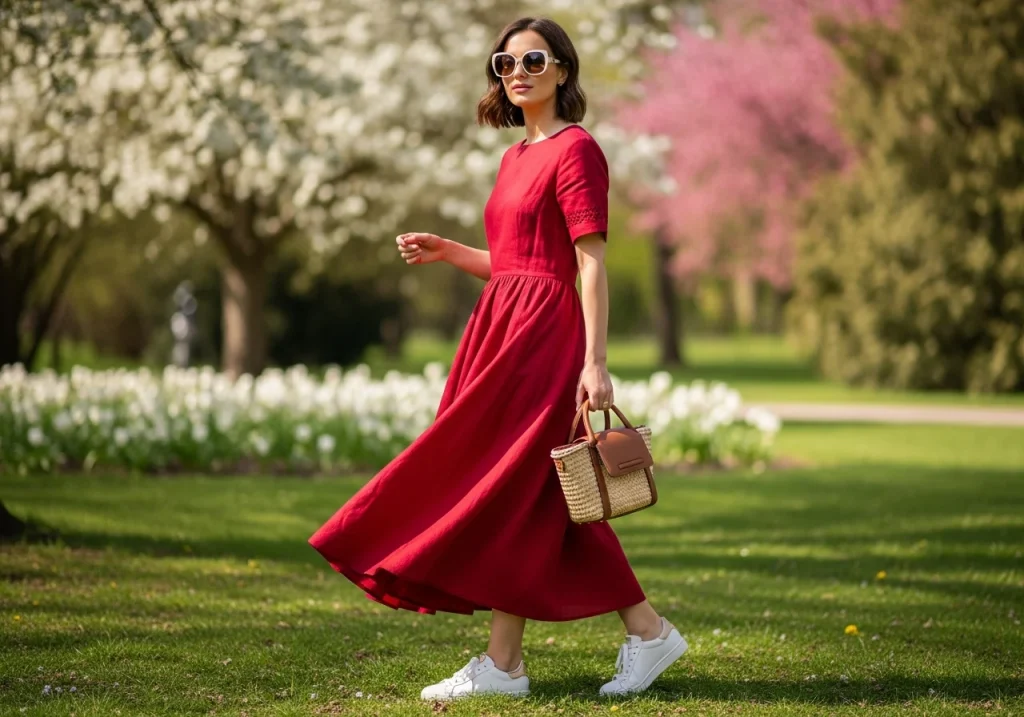 red dresses for spring